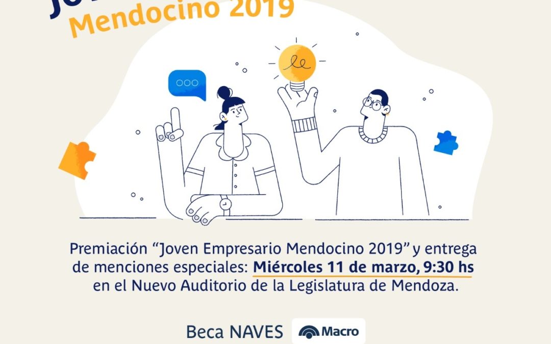 El miércoles 11 de marzo se entrega el Premio Joven Empresario Mendocino